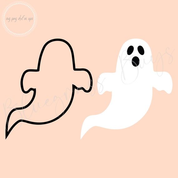 Ghost SVG - Halloween Ghost SVG - Halloween Clipart - Digital Download - Cricut - Silhouette Cut File