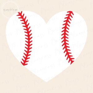Baseball Heart SVG, Baseball SVG, Baseball Cut File, Digital Download