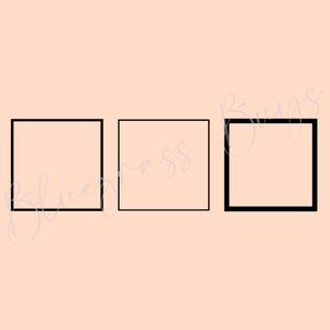 Square Frame SVG, Basic Shape Frame Png, Square Monogram SVG, Digital Download, Cricut, Silhouette Cut File