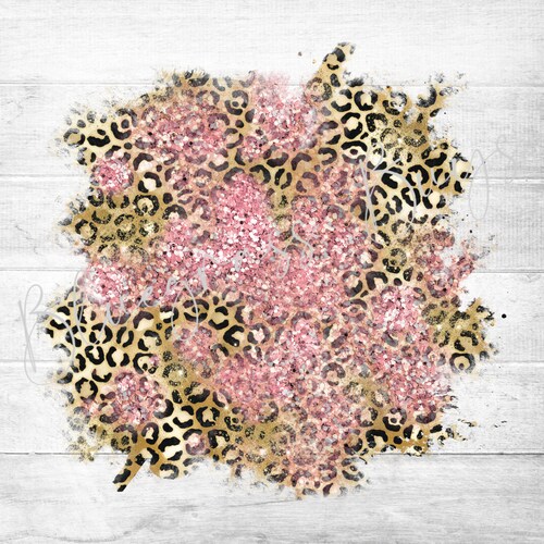 Pink Leopard Swirl Background PNG Distressed Grunge Splash - Etsy