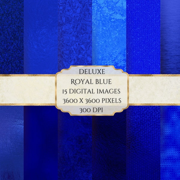 Royal Blue Digital Paper, Metallic Texture, Glitter Texture Paper, Printable Scrapbook Paper