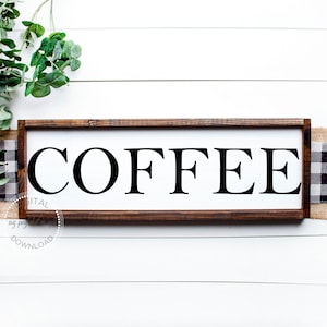 Kaffee SVG - Bauernhaus Kaffee Zeichen SVG - Cricut Cut Datei
