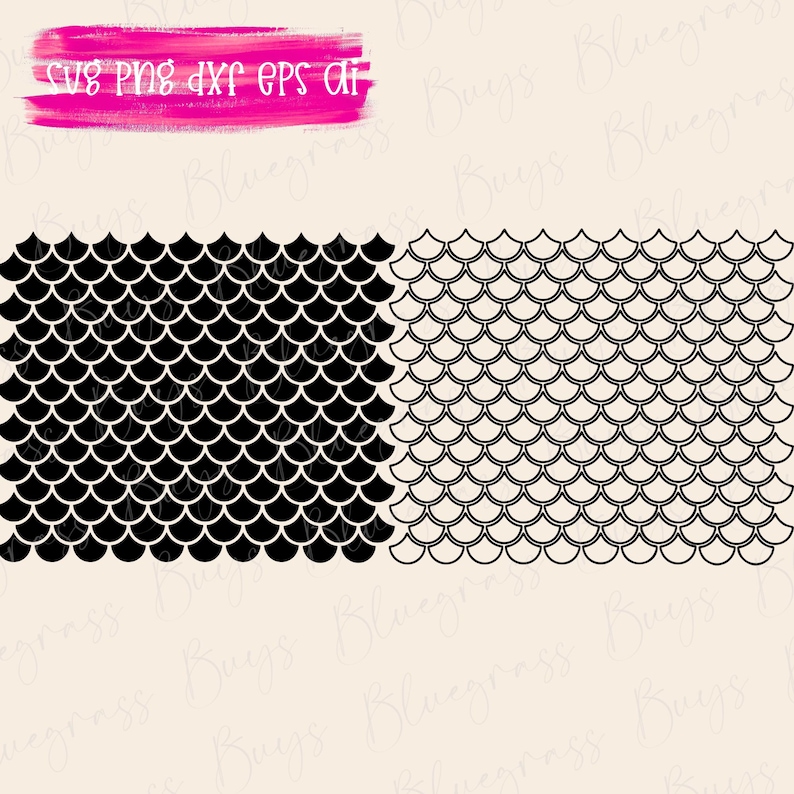 Escamas de sirena SVG, Sirena PNG, Patrón de escamas de sirena SVG, Descarga digital, Cricut, Archivo de corte de silueta imagen 1