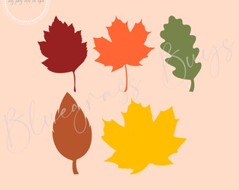 Fall Leaves SVG, Autumn Leaves Png, Digital Download, Cricut, Silhouette Cut File