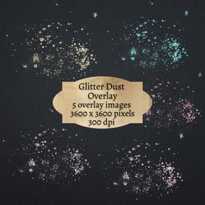Glitterstof-overlay, Sparkle-overlay PNG, Diamond Dust-overlay