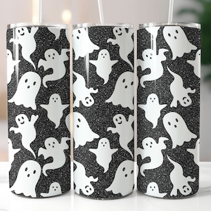 Halloween Ghost Tumbler Wrap - 20 Unzen Straight & Tapered Wrap Design - Tumble PNG Sublimation