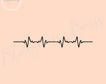 Heartbeat SVG, EKG Cut File, Nurse SVG, Medical Cut File, Digital Download, Cricut, Silhouette Cut File