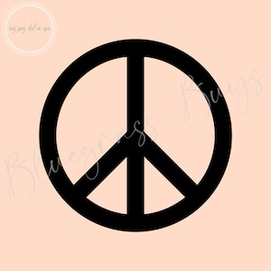 Segno di pace SVG - Simbolo di pace SVG - File di taglio del logo della pace - Download digitale - Cricut - Silhouette Cut File