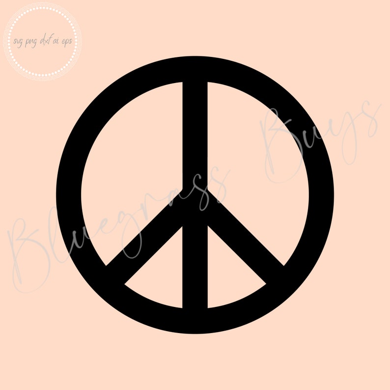 Peace Sign SVG - Peace Symbol SVG - Peace Logo Cut File - Digital Download - Cricut - Silhouette Cut File image 1