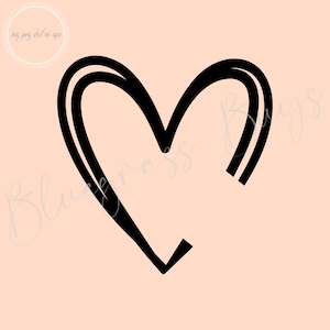 Split Heart Frame SVG, Heart Frame Png, Geometric Frame, Frame Clipart, Digital Download, Cricut, Silhouette Cut File