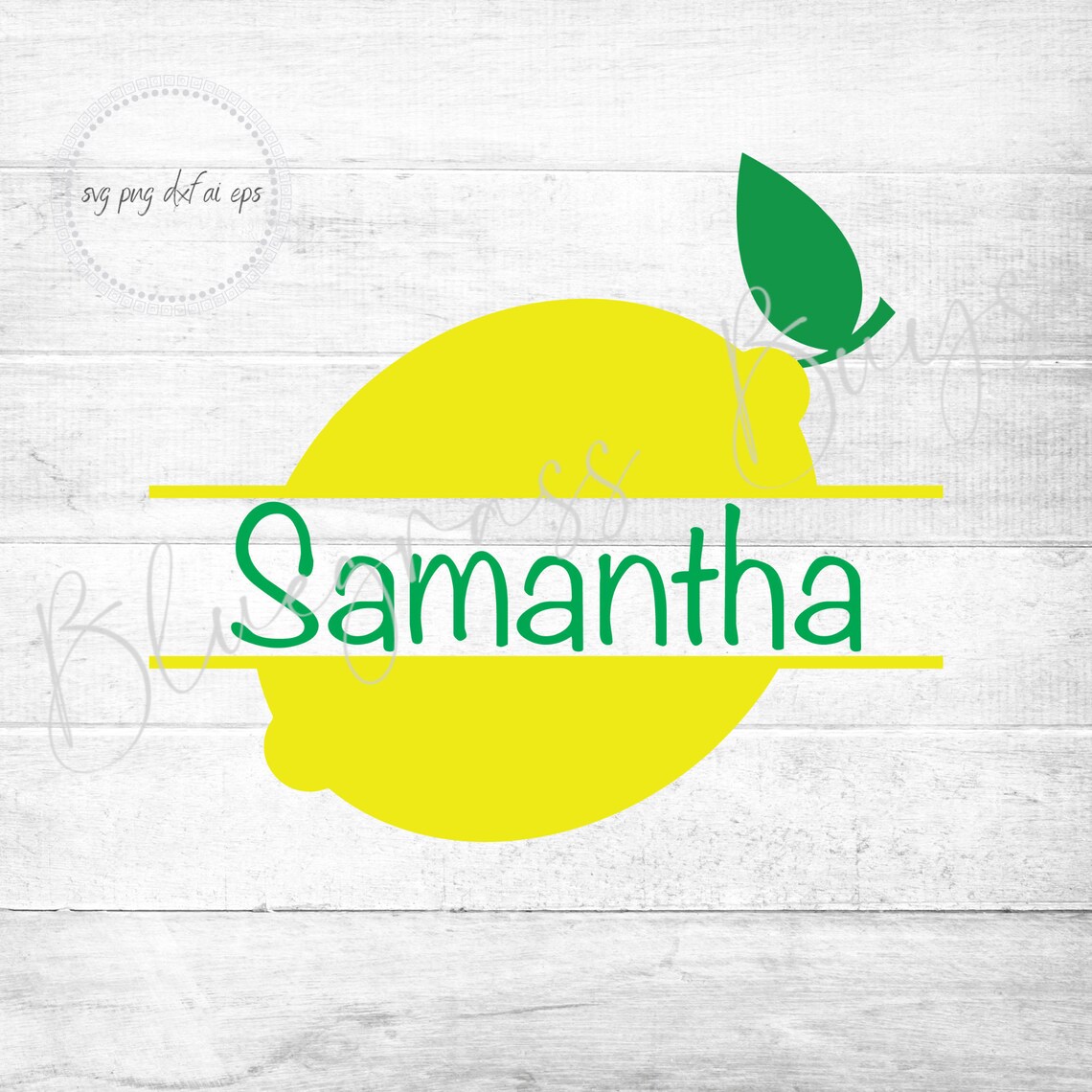 Lemon Monogram SVG Lemon Name Frame SVG Fruit Clipart Etsy