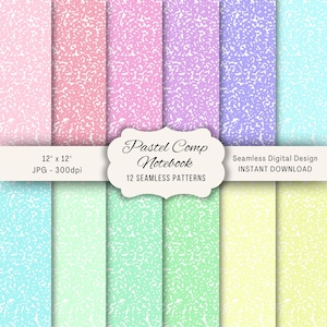 Cuaderno de composición pastel, papel digital, fondo de pantalla para cuaderno escolar JPG