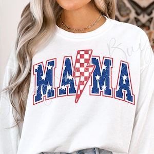 Retro amerikanische Mama Png, 4. Juli Png, 4. Juli Png, Mama Png, 4. Juli Mama Png, USA Flagge Png, Mama Sublimation, Vaterländische PNG