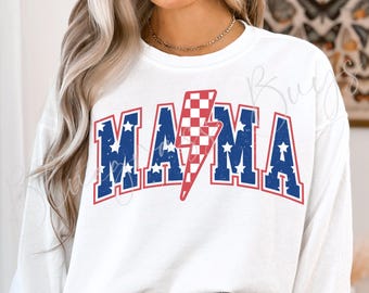 Retro American Mama Png, 4th of July Png, Fourth of July Png, Mama Png, 4th of July Mama Png, USA Flag Png, Mama Sublimation, Patriotic PNG
