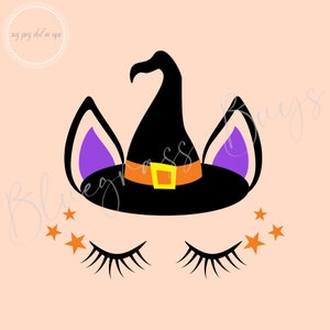 Halloween Unicorn SVG - Witch Unicorn SVG - Digital Download - Cricut - Silhouette Cut File