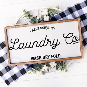 Laundry Co SVG - Laundry Farmhouse Sign SVG - Laundry Room Sign - Cricut Cut File
