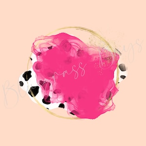 Cowhide Logo Background PNG - Alcohol Ink Backsplash - Logo Design PNG