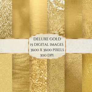 Gold Digital Paper, Metallic Texture, Glitter Texture Paper, Printable Scrapbook Paper