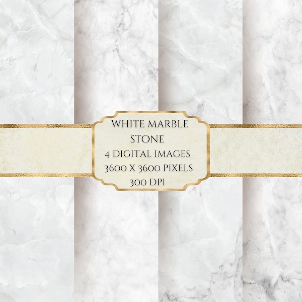 White Marble Stone Digital Paper, Fine Art Digital Paper, Gold Abstract Background