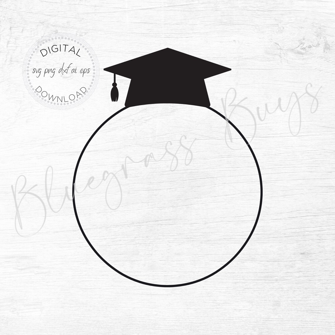 Graduation Frame SVG Monogram Graduation Cut File Etsy