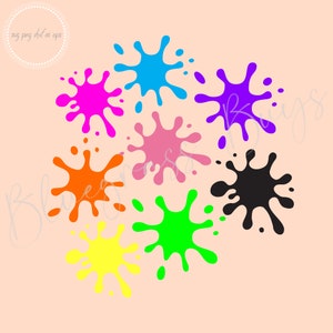 Paint Splatter SVG, Paint Splash Clipart, Paint Strokes SVG, digitaler Download, Cricut, Silhouette geschnitten Datei