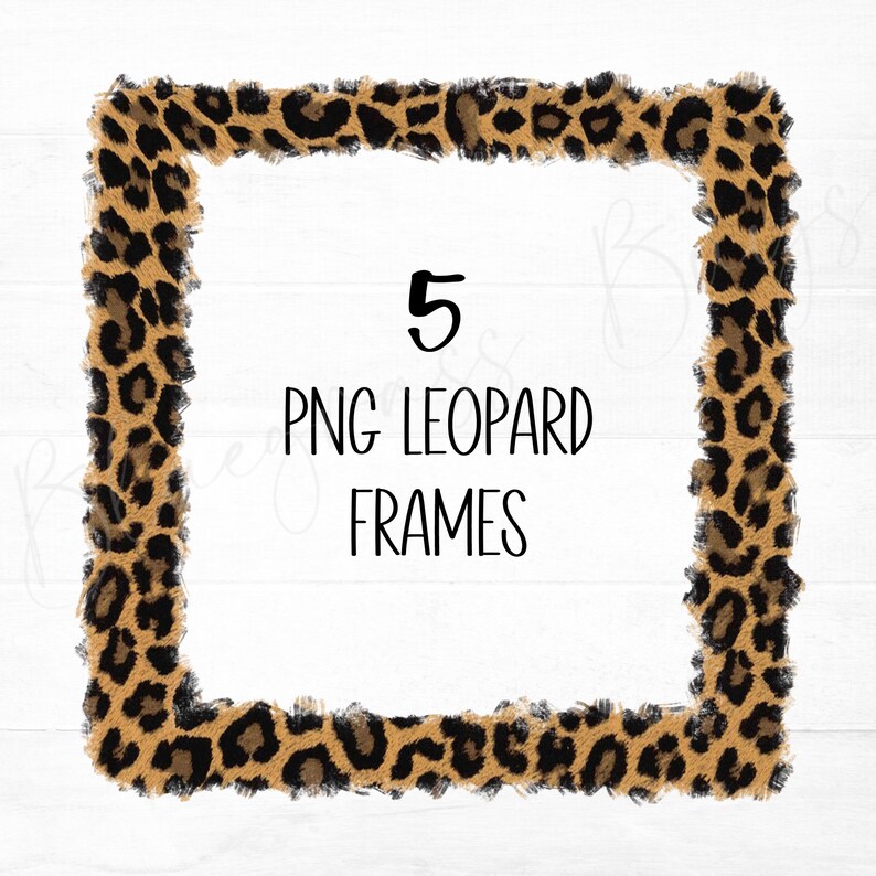 Distressed Leopard Frames PNG Grunge Leopard Background | Etsy