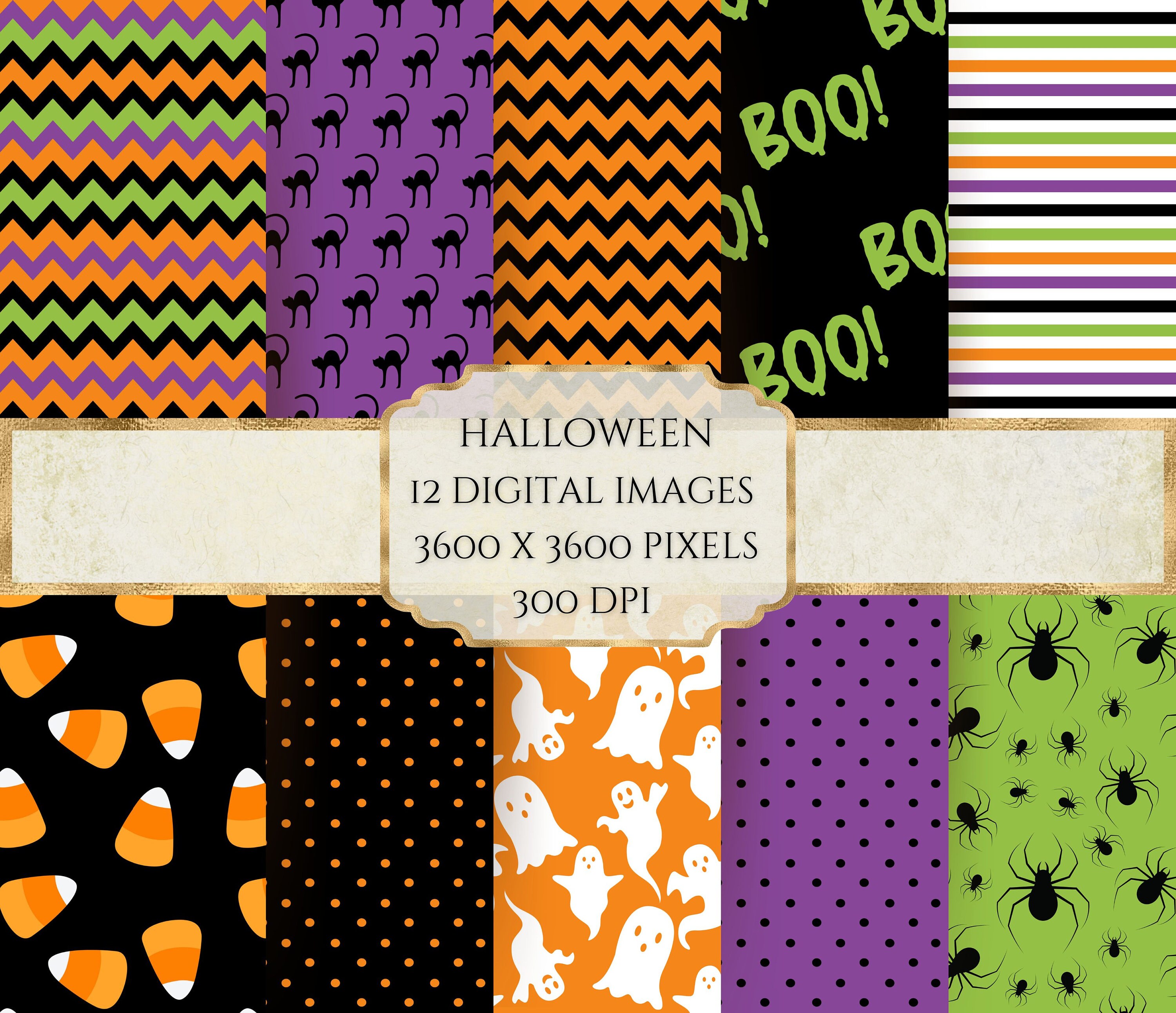 Halloween Digital Paper, Seamless Pattern, Halloween Background - Etsy
