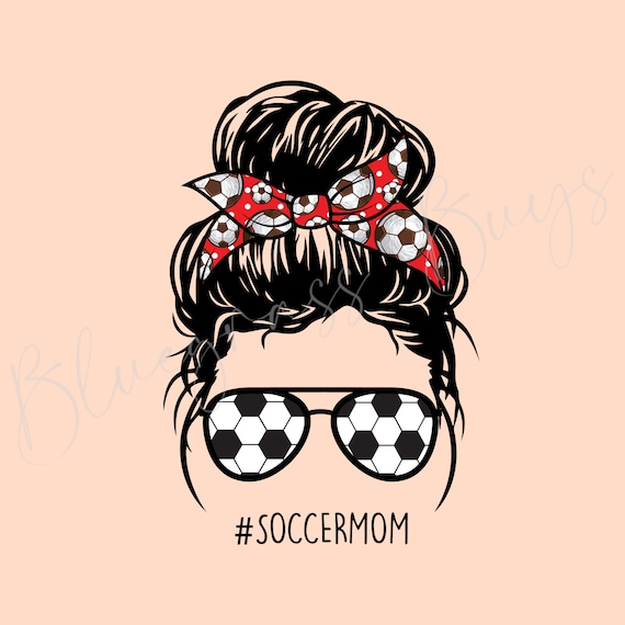 Messy Bun Mom Life Png, Soccer Mom Png, Soccer Sublimation, Mom Life Clipart