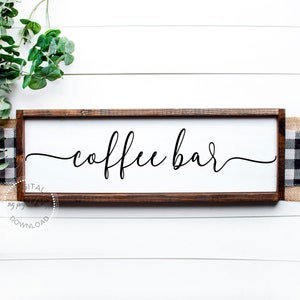 Coffee Bar SVG, Signo de café SVG, Signo de granja, Archivo de corte Cricut