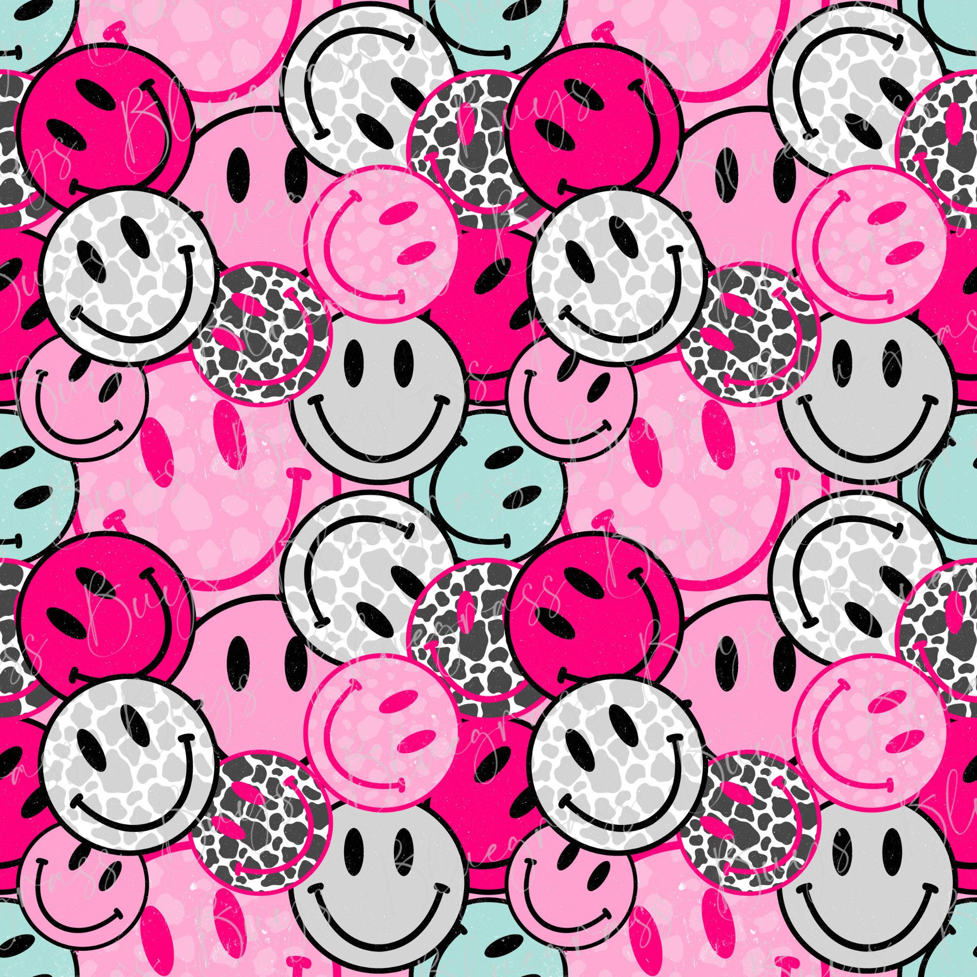 Trippy Smiley Faces Fabric Wallpaper and Home Decor  Spoonflower