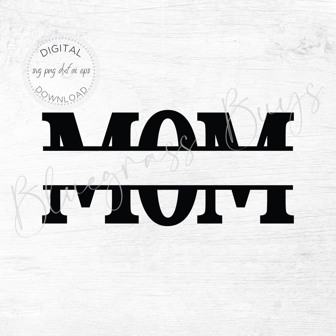 Download Mom Split Frame SVG Monogram Frame Mom SVG Digital | Etsy