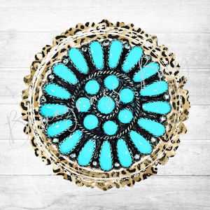 Turquoise Gem and Leopard Background PNG, Distressed Animal Print, Grunge Cheetah Backsplash