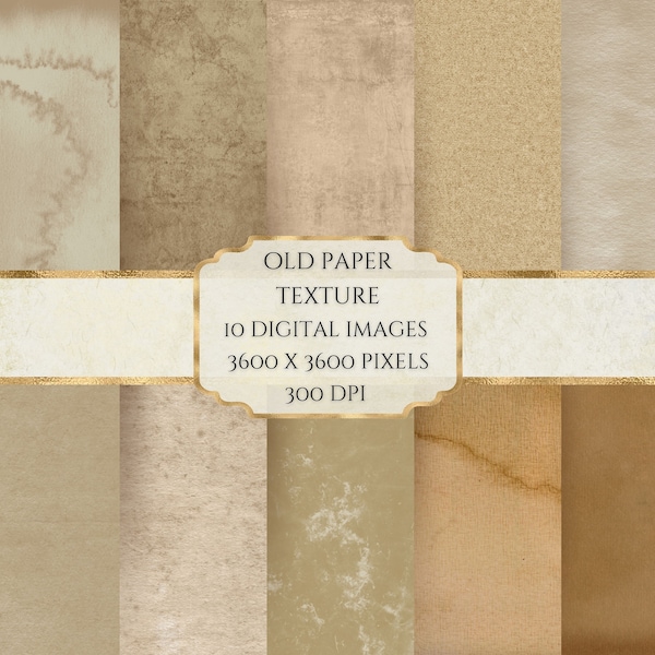Old Paper Texture, Digital Paper, Aged Paper, Printable Scrapbook Paper