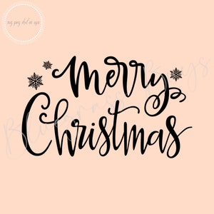 Merry Christmas SVG - Holiday Cut File - Winter SVG - Digital Download - Cricut - Silhouette Cut File