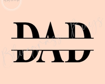 Papá marco dividido SVG, marco de monograma, papá SVG archivo de corte, día del padre png, descarga digital, cricut, archivo de corte de silueta