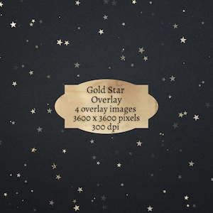Gold Star Overlay, Stardust Overlay PNG, Star Glitter Clipart Overlay