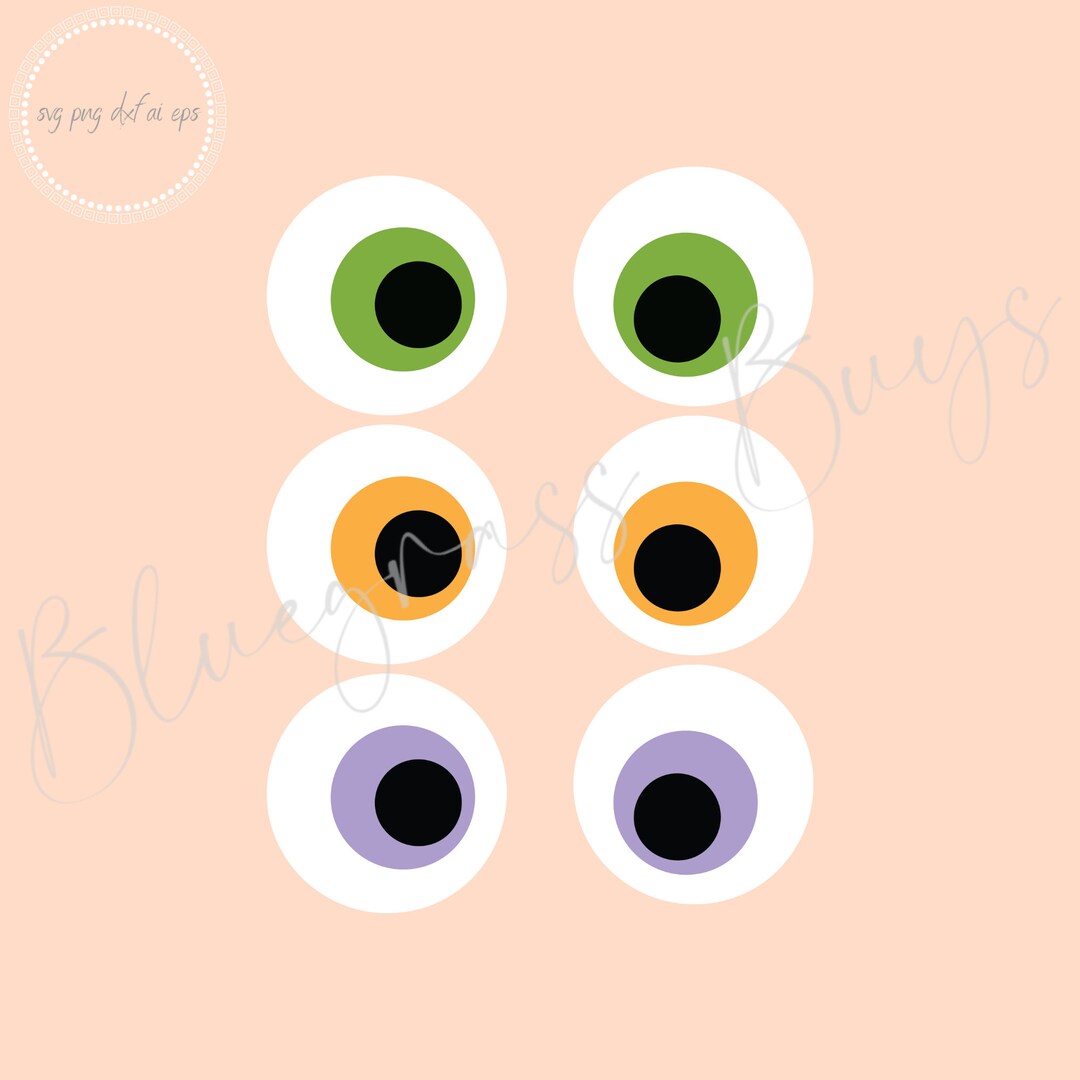 Monster Googly Eyes SVG Halloween Eyeballs SVG Halloween Clipart