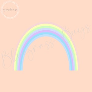 Pastel Rainbow SVG, Rainbow Clipart, Pastel Rainbow Cut File, Digital Download, Cricut, Silhouette Cut File
