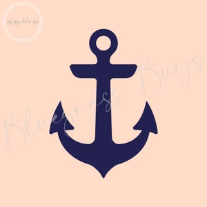 Ancoraggio SVG, Png nautico, Clipart di ancoraggio, Download digitale, Cricut, File di taglio sagoma
