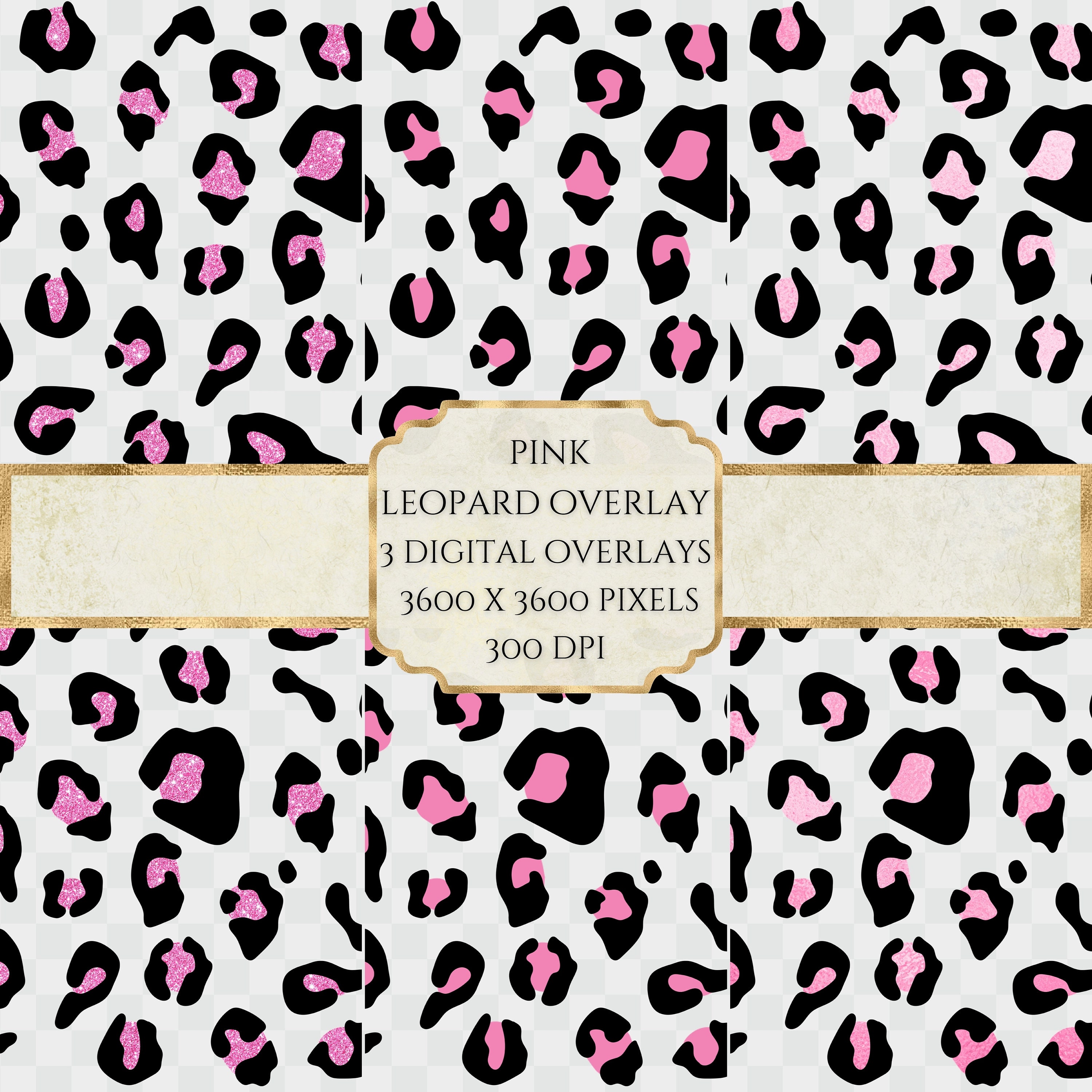 Pink Leopard Print PNG Overlay, Animal Print Overlay, PNG