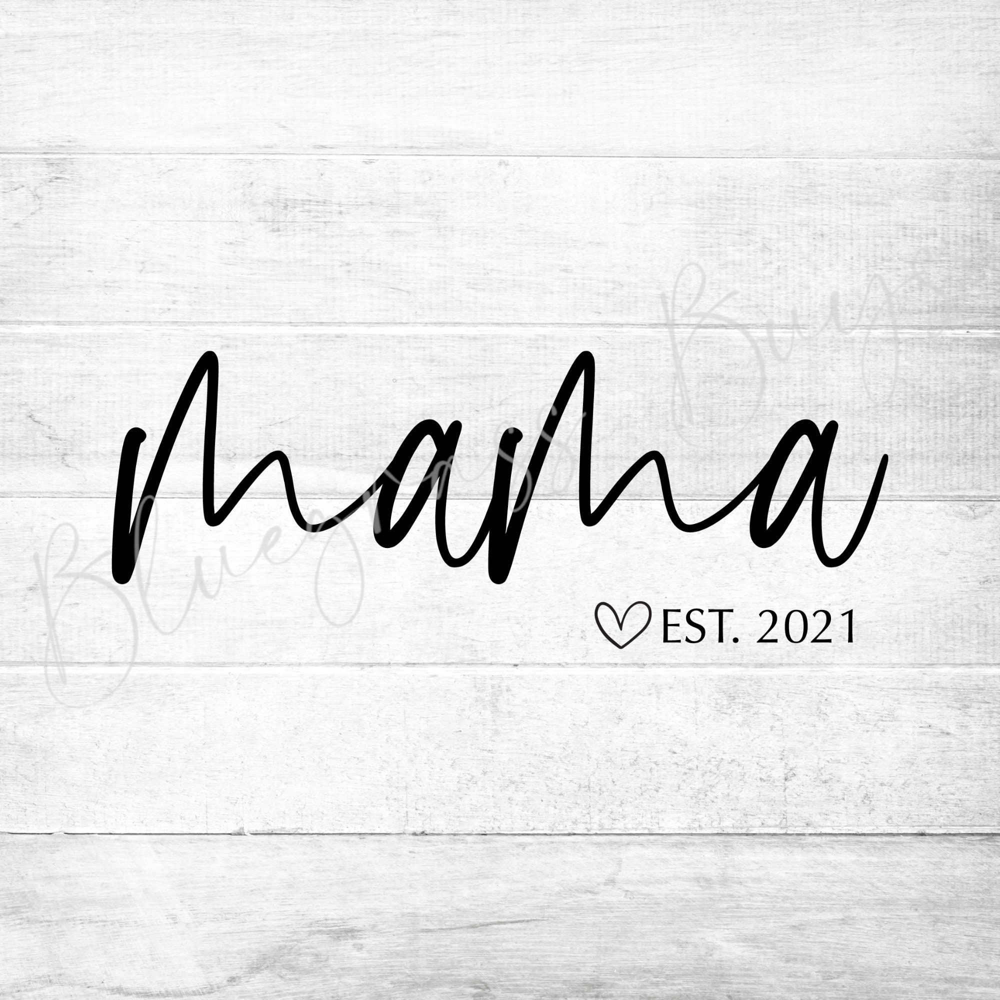 Mama SVG Mama EST SVG Mom Life Digital Download Cricut  Etsy