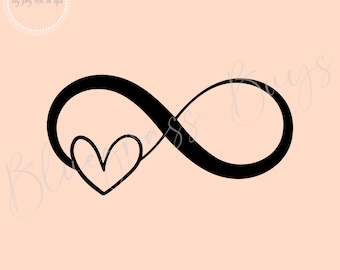 Infinity Heart Symbol SVG, Infinity Sign Cut File, Forever Symbol