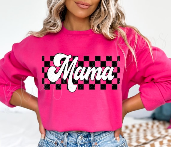 r'mama✡ Retro Checkered Mama PNG, Mama Checkered, Mama Shirt Design