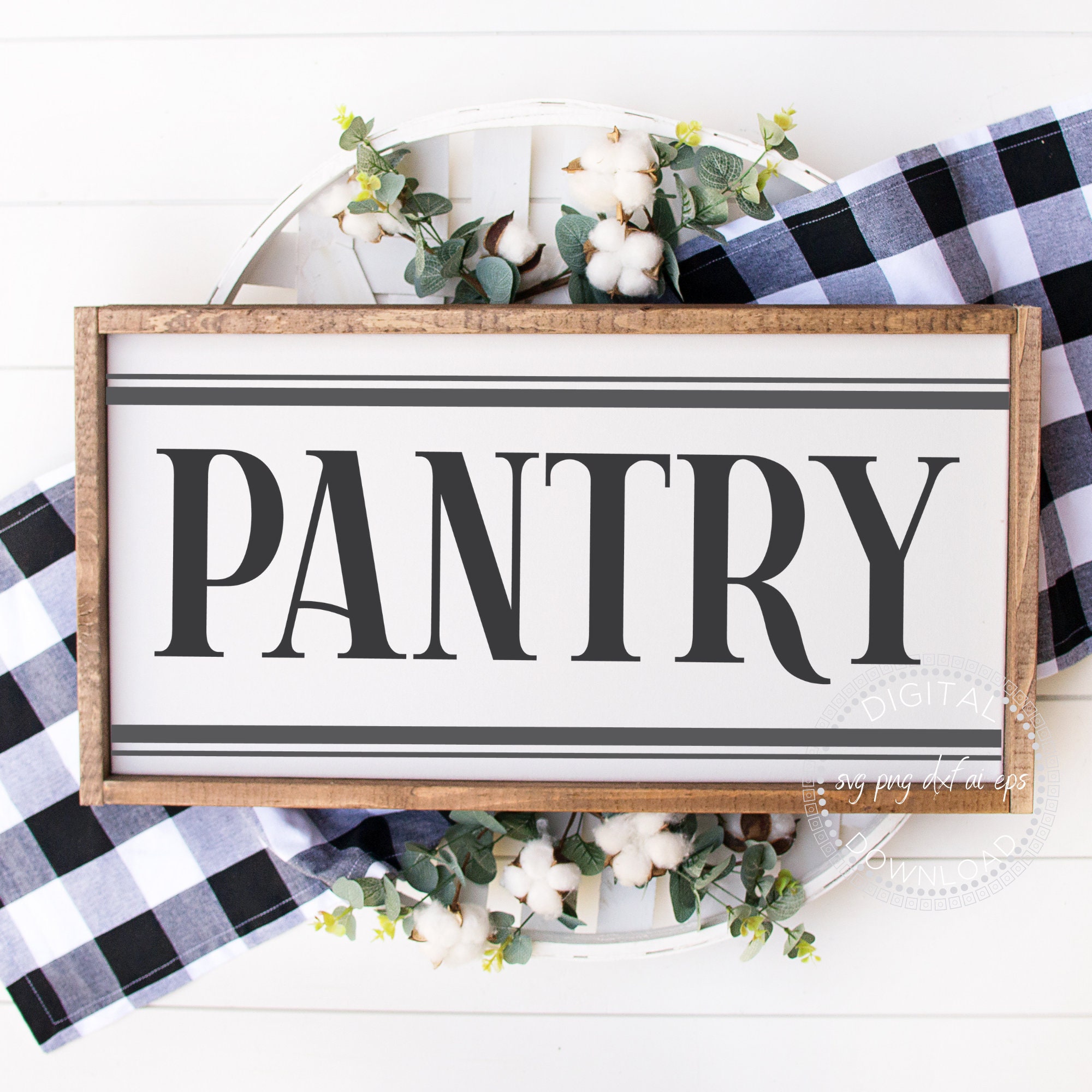 Pantry Svg Pantry Sign Cut File Farmhouse Pantry Clipart Etsy Uk | My ...