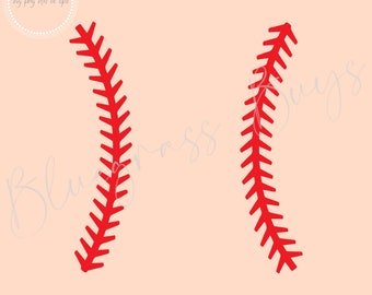 Baseball Stitches SVG - Baseball Lace SVG - Digital Download - Cricut - Silhouette Cut File
