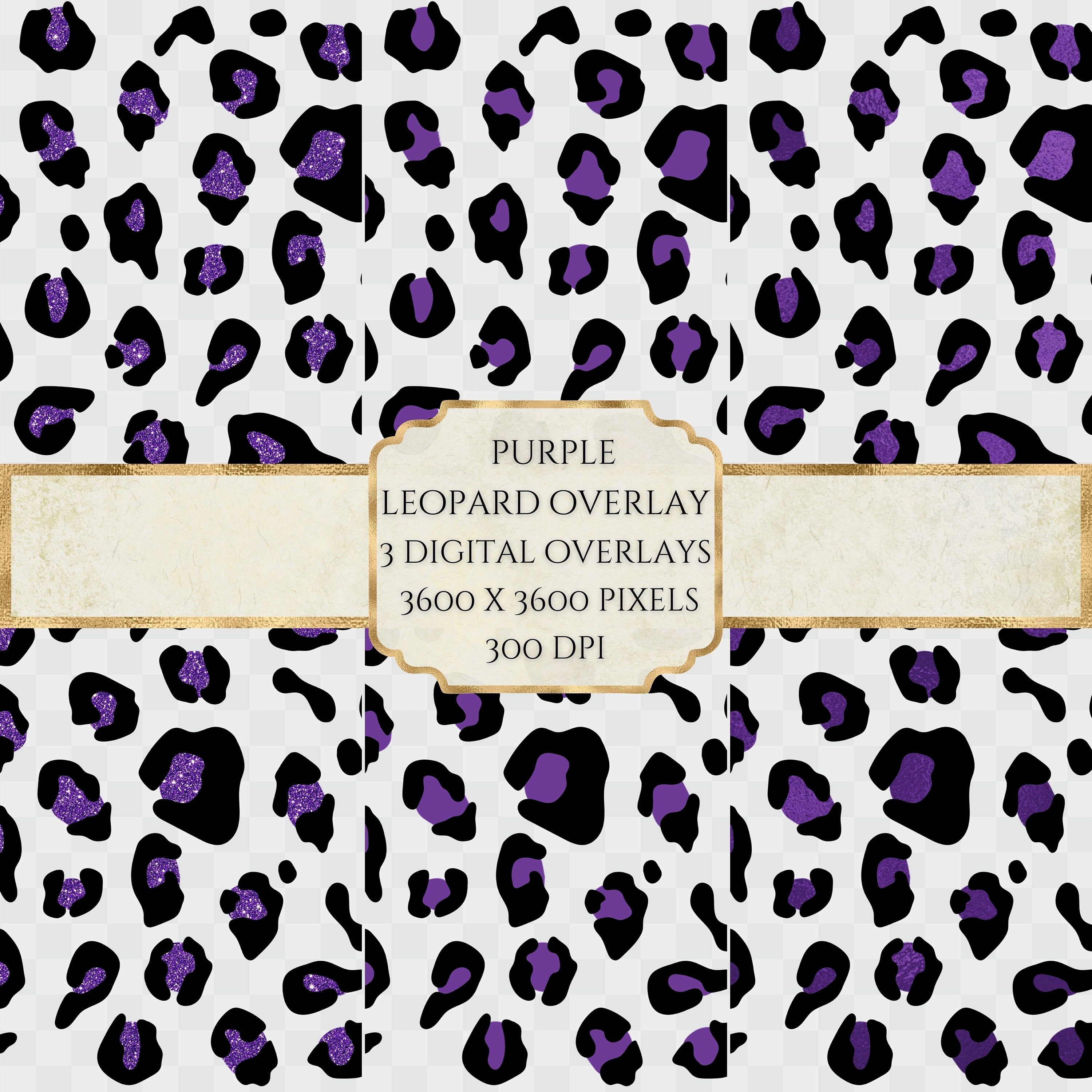 Purple Leopard Print PNG Overlay, Animal Print Overlay, PNG