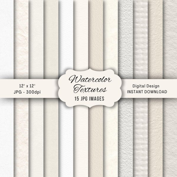 Akvarelltexturpapper, digitalt papper, texturerat papper, utskrivbart scrapbookpapper
