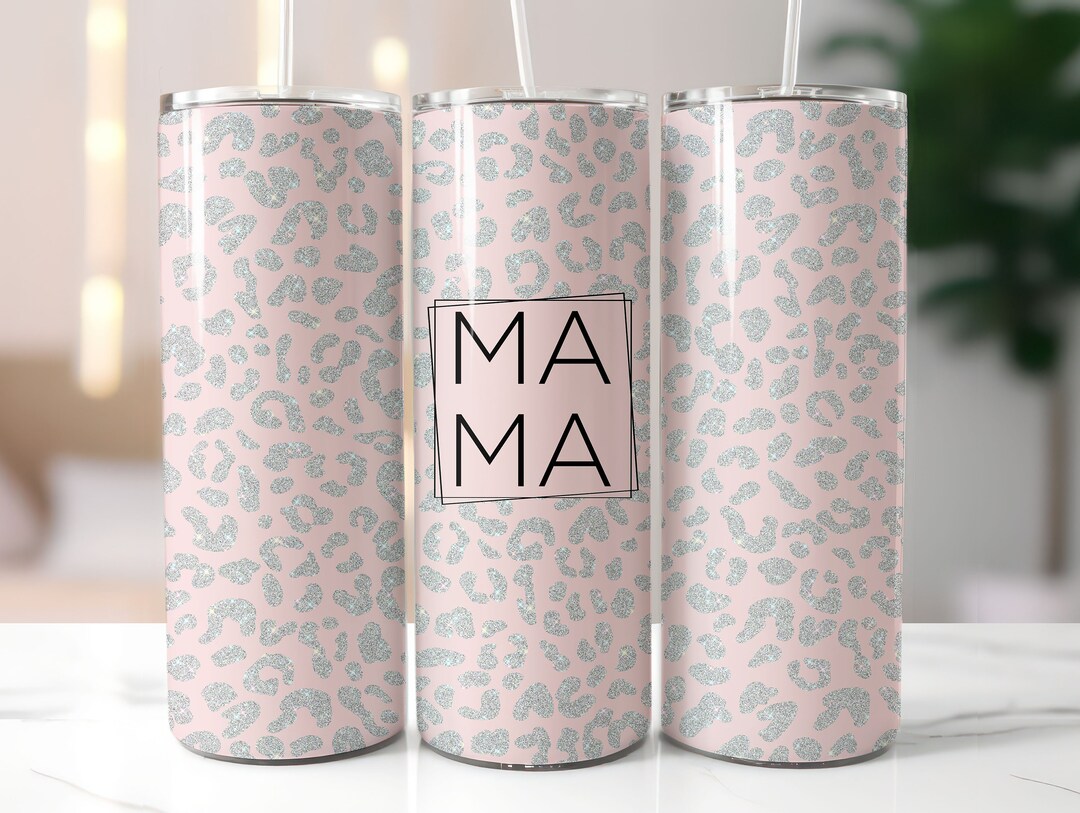 Pink Mama Leopard Skinny Tumbler Wrap - 20oz Straight & Tapered Wrap ...
