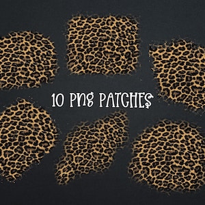Leopard Patch PNG, Cheetah Patch Sublimation