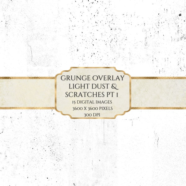 Light Dust & Scratches Grunge Overlay, Grunge Texture PNG, Distressed Overlay Part 1